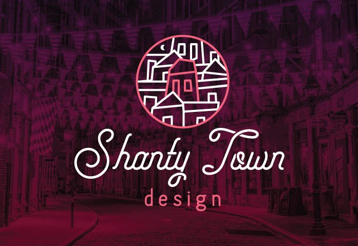 Shanty Logo on pink background