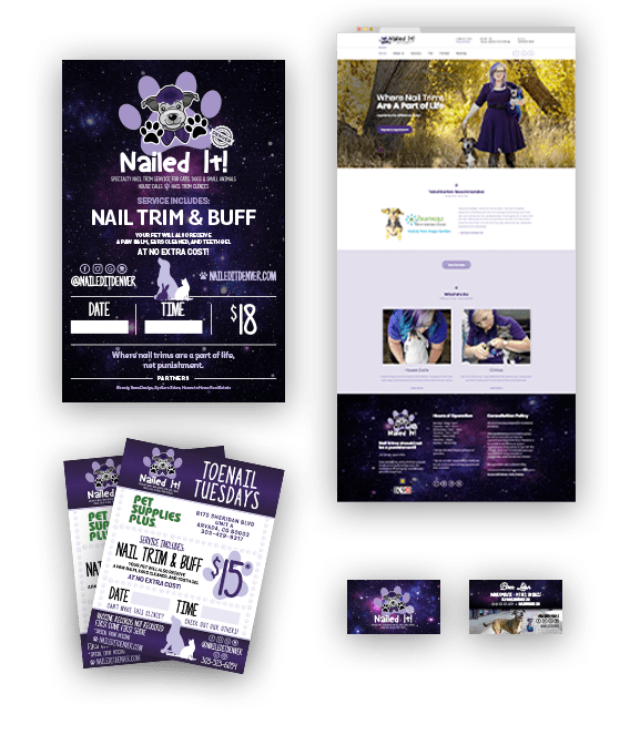 Nailed It brand collateral and website