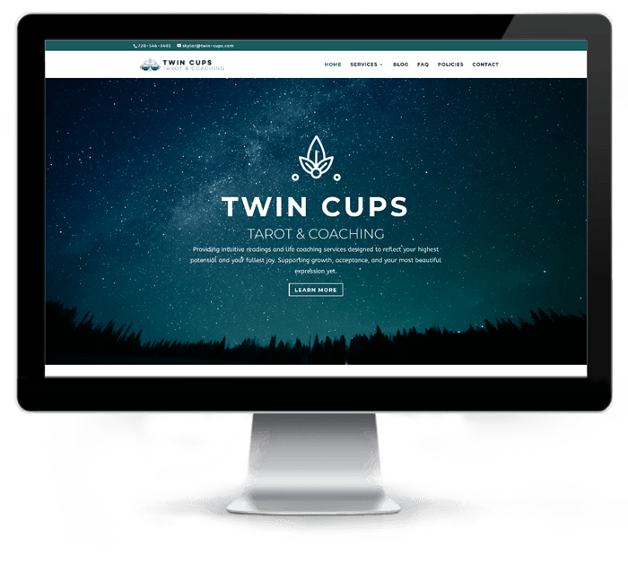 Twin Cups Website Mockup