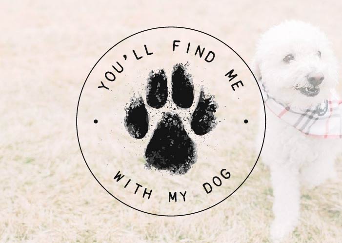 You'll Find Me with My Dog Logo Mockup