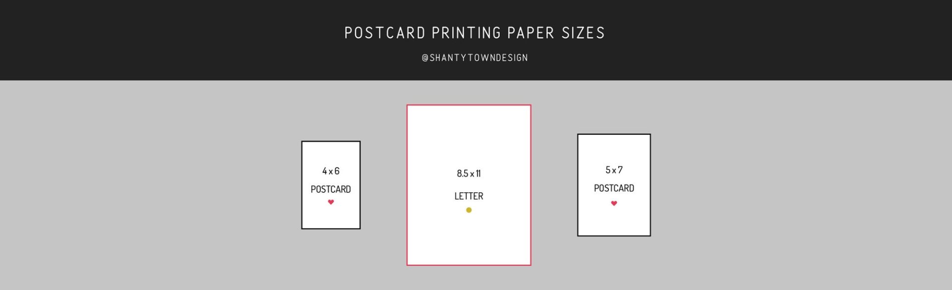 US postcard paper printing size guide