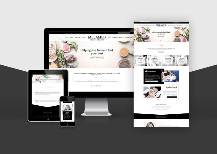 Melamed Weight and Wellness Web Mock with background