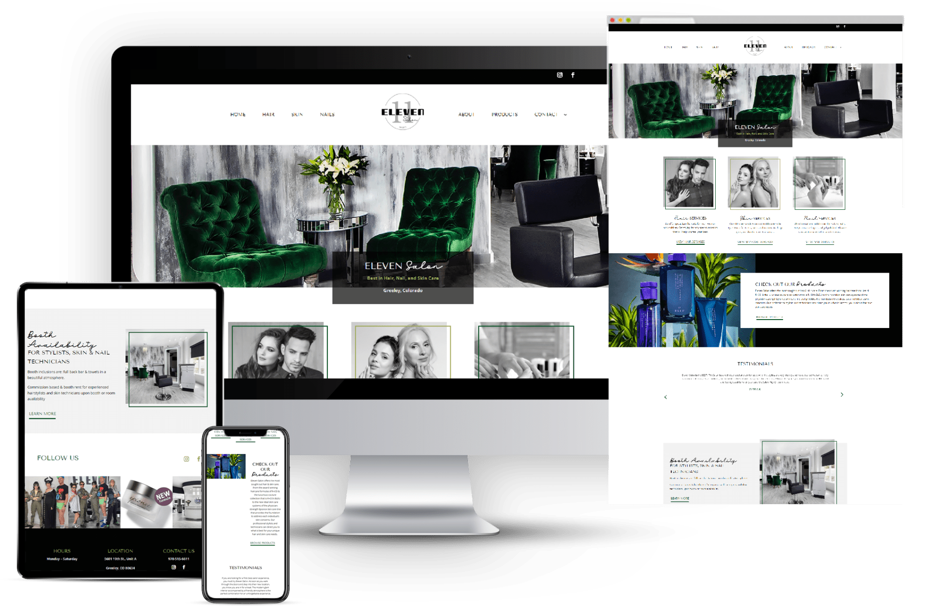 Eleven Salon Responsive Web Design